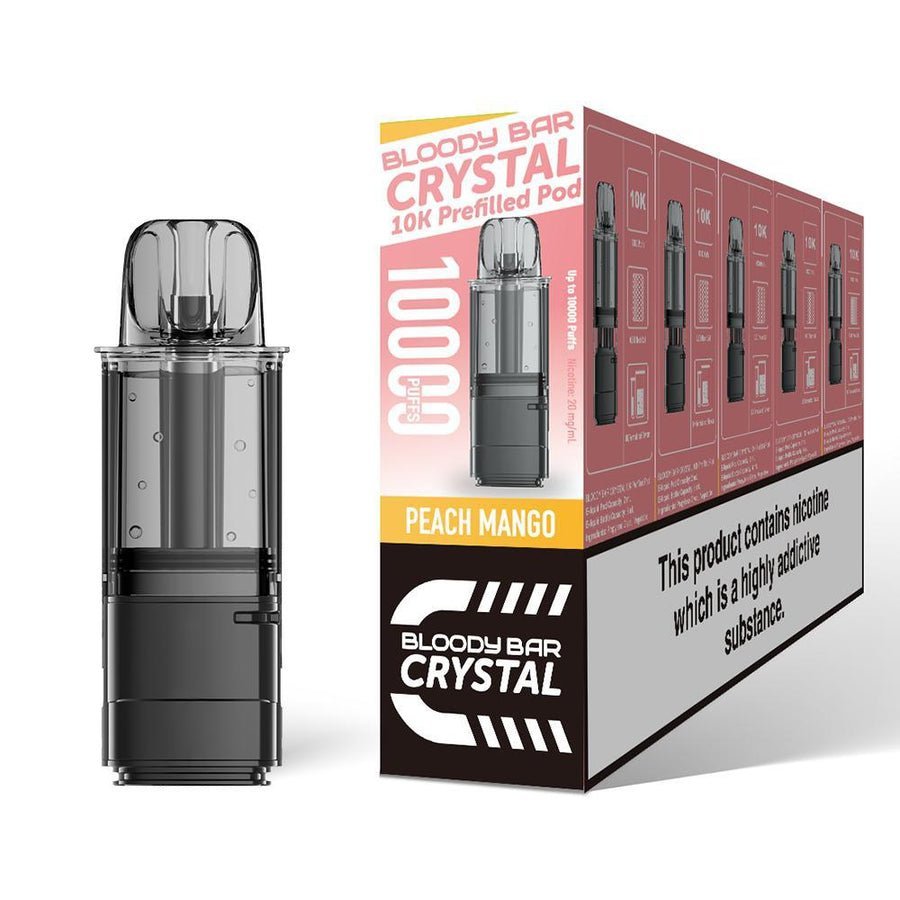 Buy Bloody Bar Crystal 10000 Replacement Pods - Pack of 5 Peach Mango