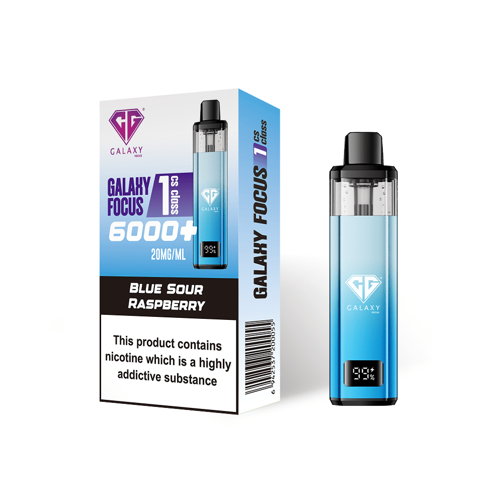 bulk wholesale Crystal Galaxy Focus 6000 Prefilled Pod Vape - Blue Sour Raspberry