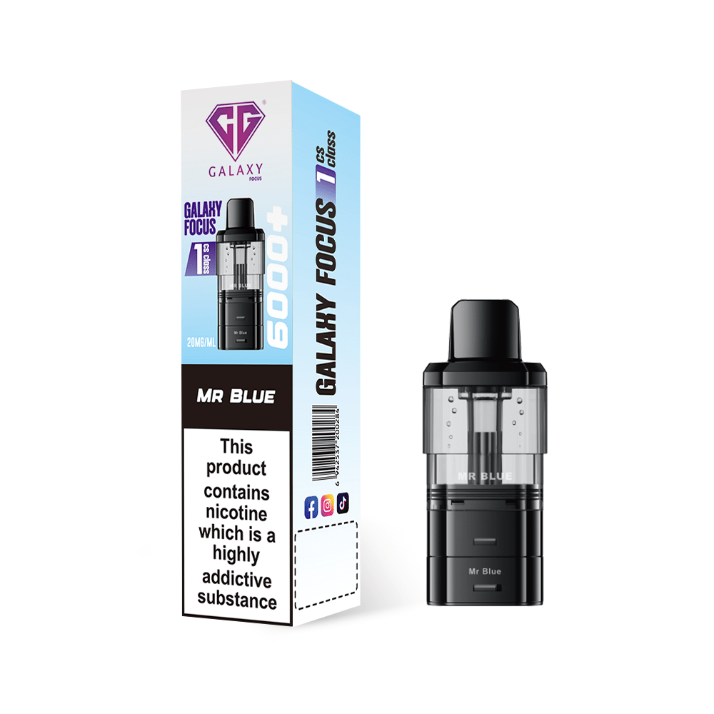 bulk wholesale Crystal Galaxy Focus 6000 Replacement Pods Pack of 5 - Mr Blue