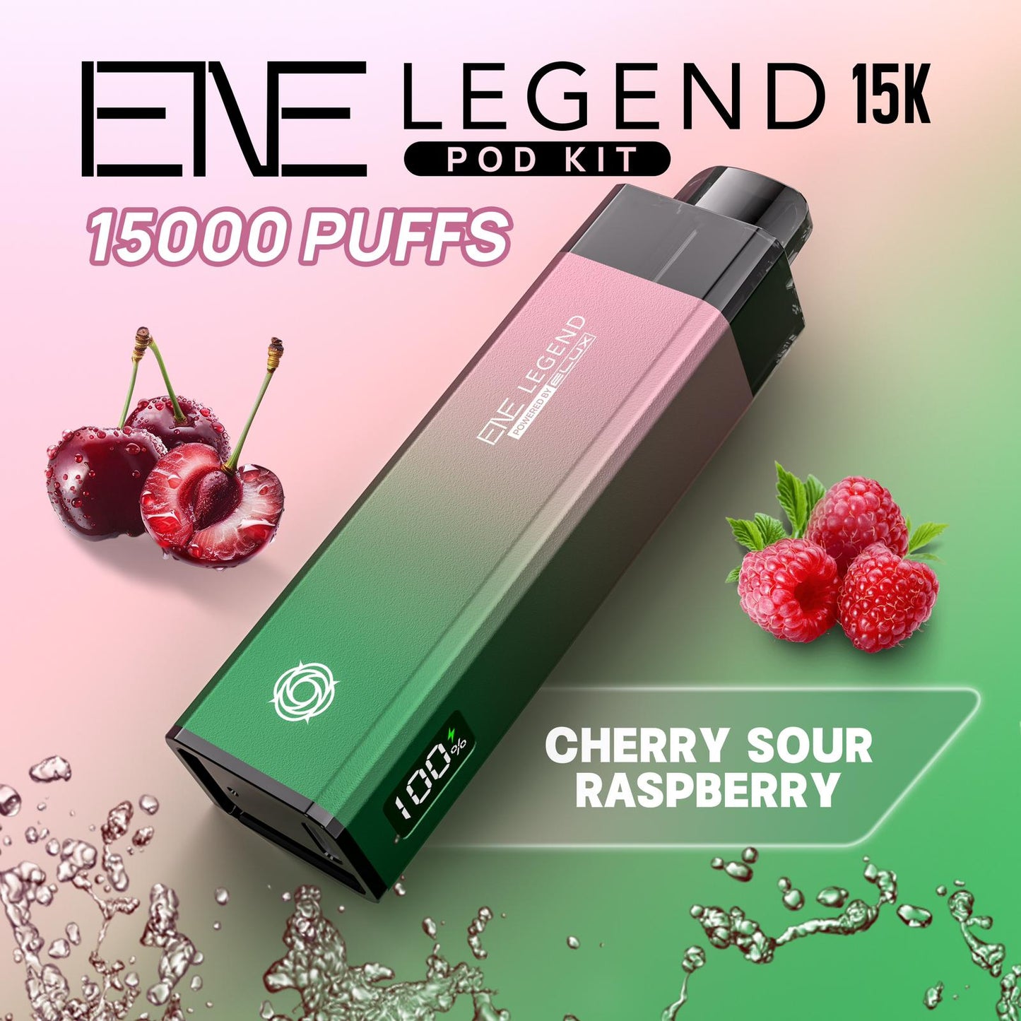 Buy Elux ENE Legend 15k Vape Pod Kit Box of 5 Cherry Sour Raspberry