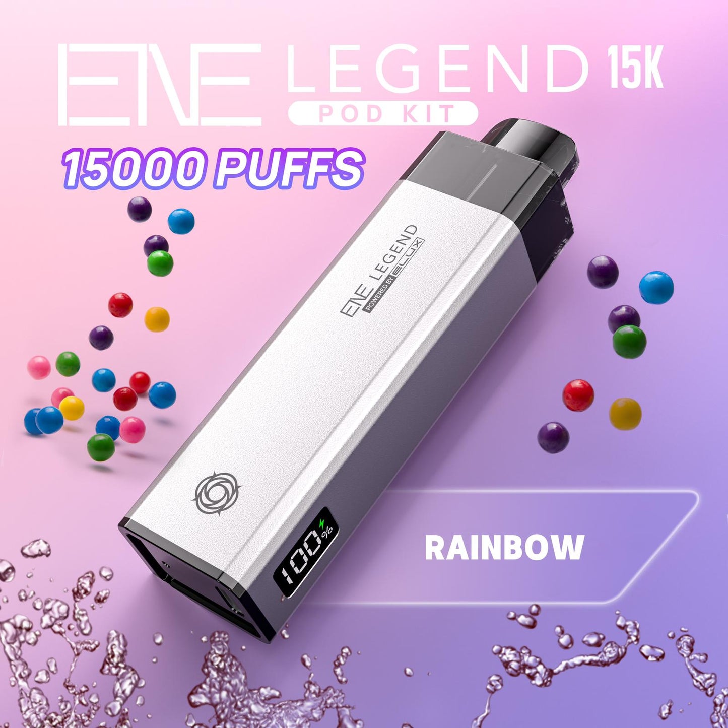 Buy Elux ENE Legend 15k Vape Pod Kit Box of 5 Rainbow