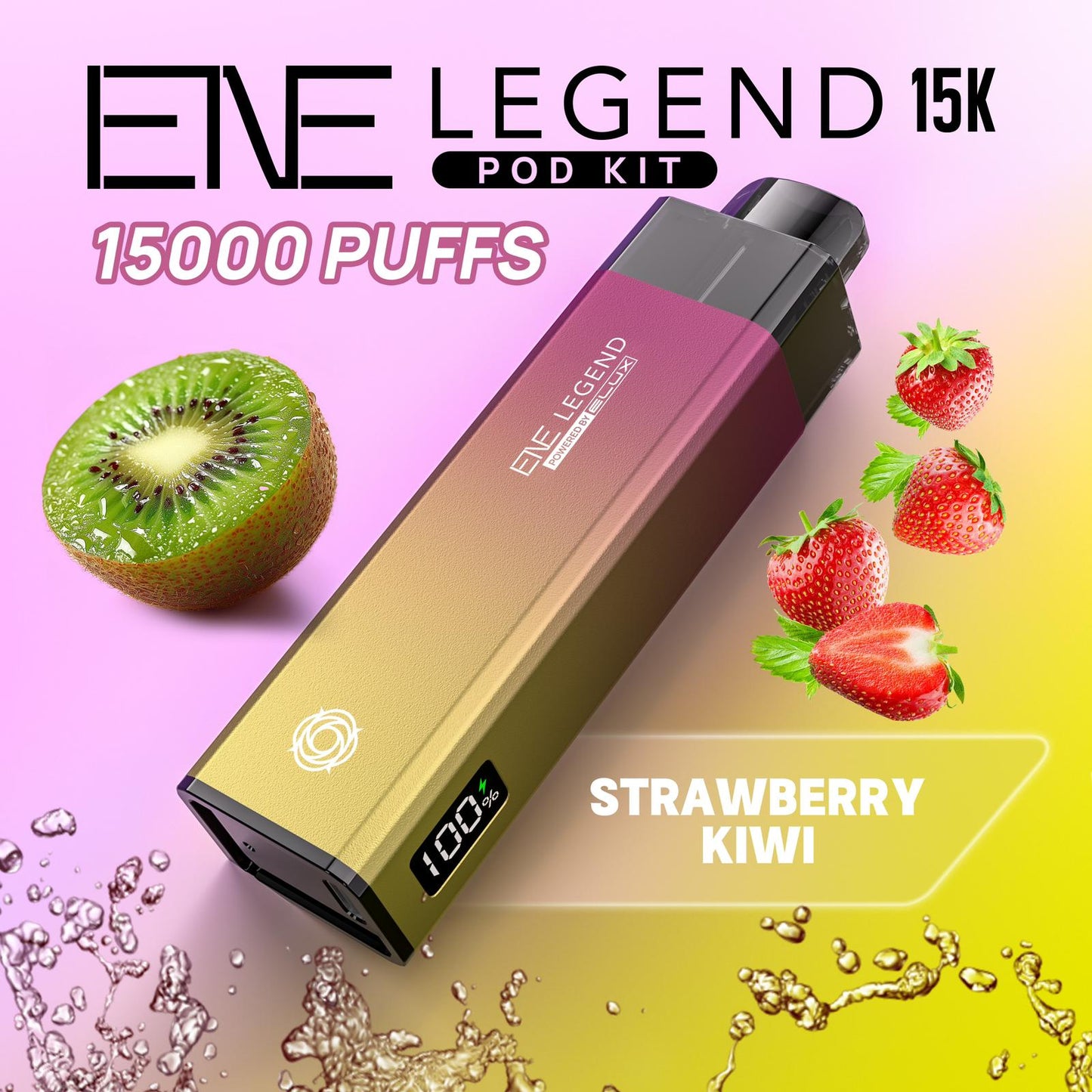 Buy Elux ENE Legend 15k Vape Pod Kit Box of 5 Strawberry Kiwi