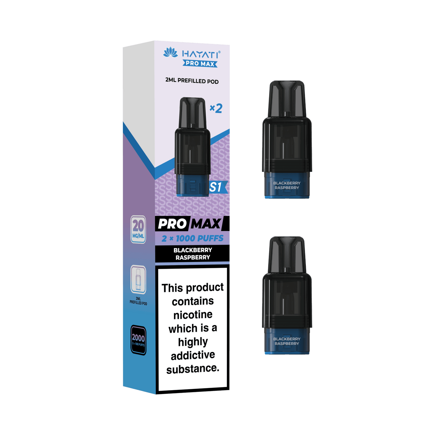 bulk wholesale Hayati Pro Max S1 Prefilled Pods Box of 10 - Blackberry Raspberry