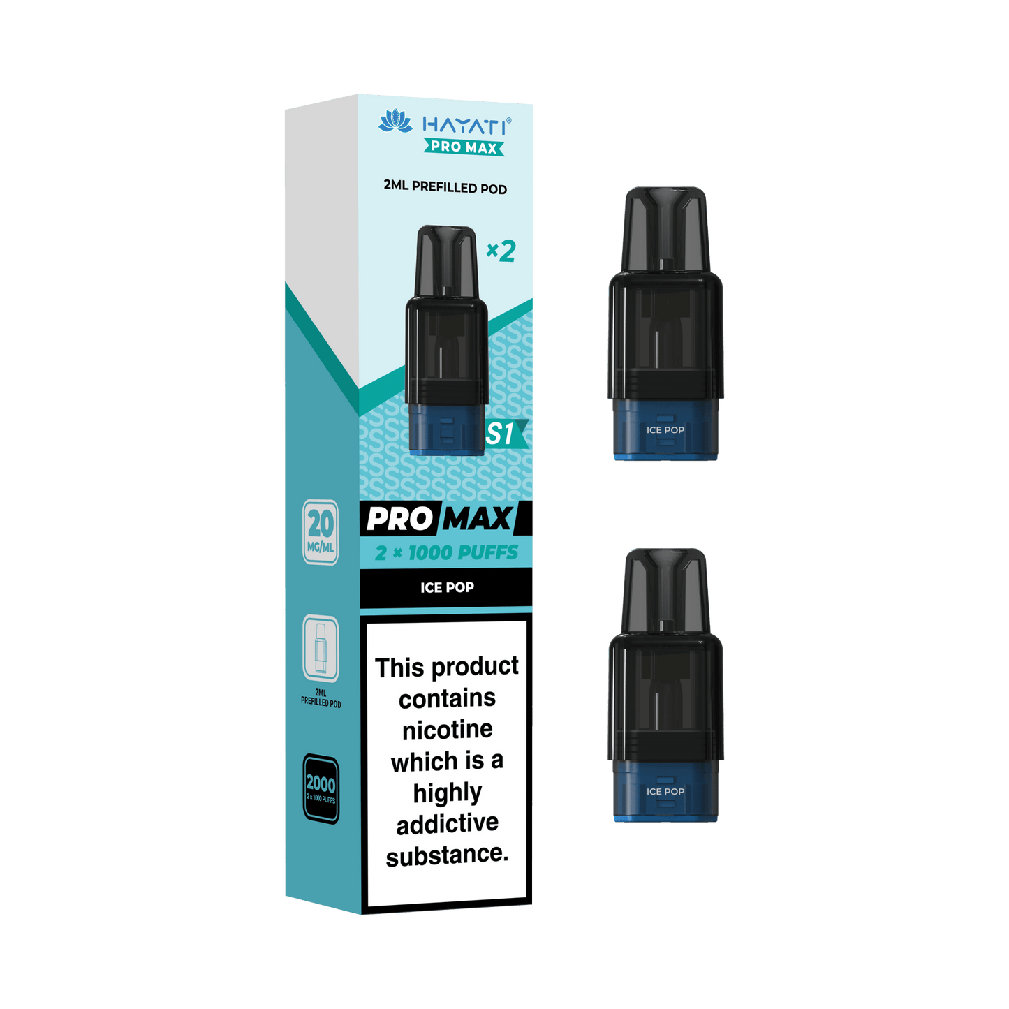 bulk wholesale Hayati Pro Max S1 Prefilled Pods Box of 10 - Ice Pop