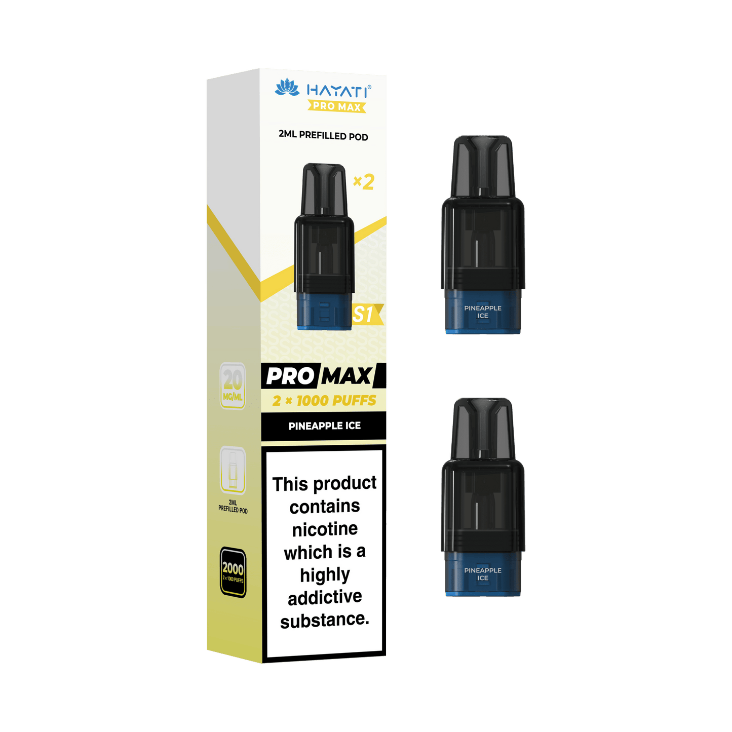 bulk wholesale Hayati Pro Max S1 Prefilled Pods Box of 10 - Pineapple Ice