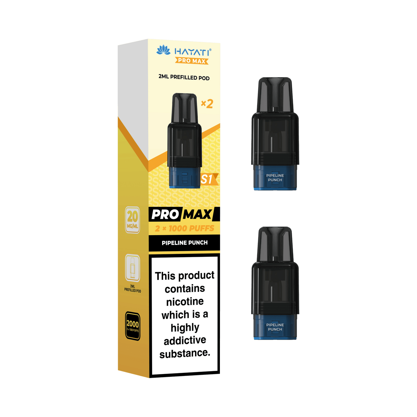 bulk wholesale Hayati Pro Max S1 Prefilled Pods Box of 10 - Pipeline Punch