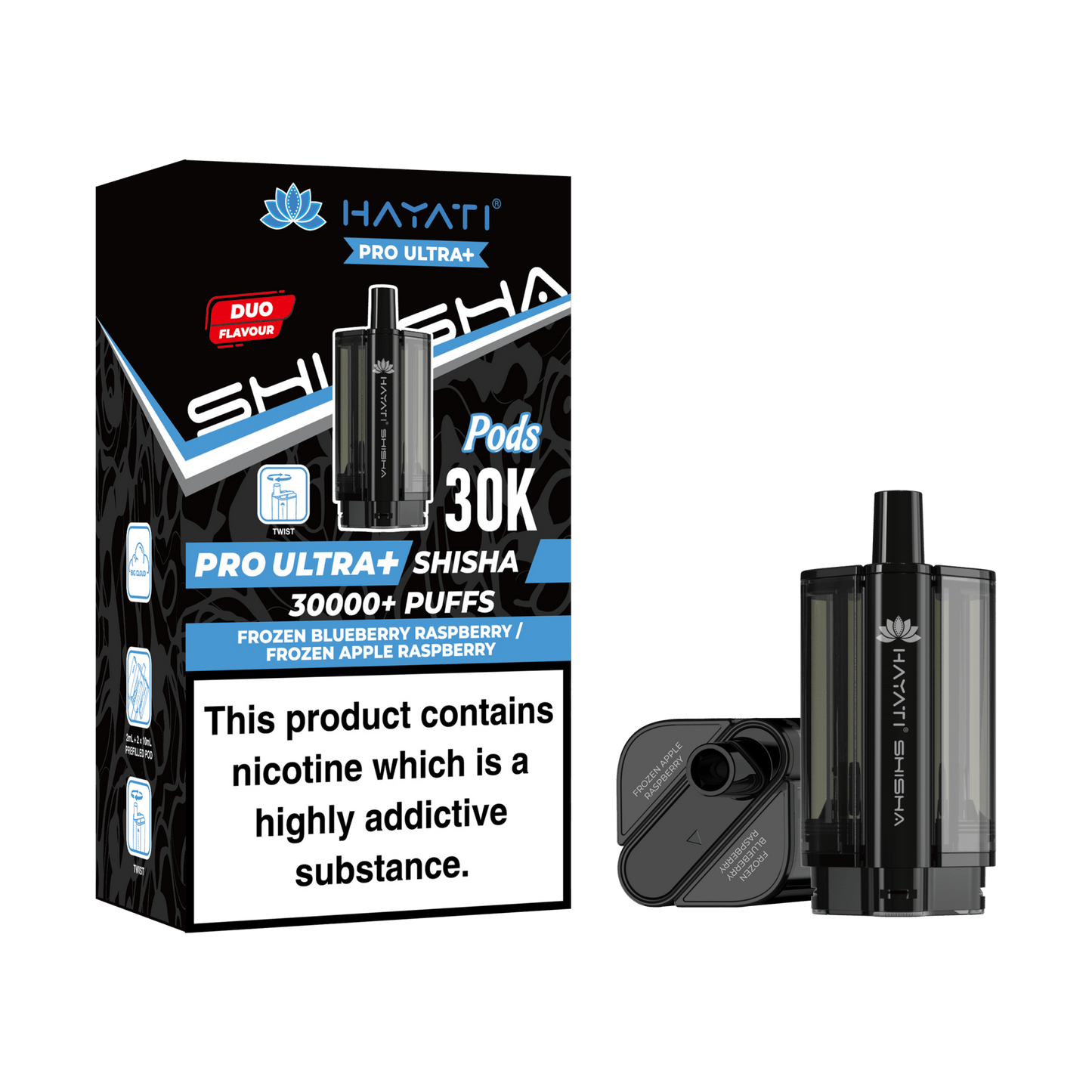 bulk wholesale Hayati Pro Ultra Plus Shisha 30k Prefilled Pods Box of 5 - Double Apple/Double Apple