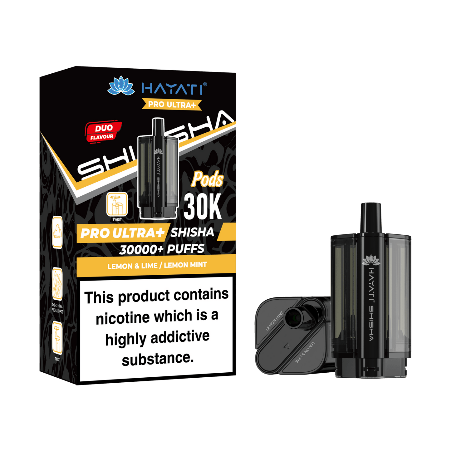 bulk wholesale Hayati Pro Ultra Plus Shisha 30k Prefilled Pods Box of 5 - Double Apple/Double Apple