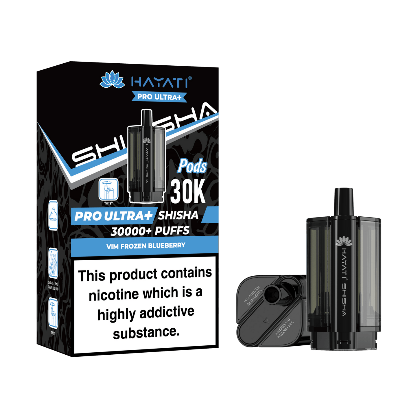 bulk wholesale Hayati Pro Ultra Plus Shisha 30k Prefilled Pods Box of 5 - Double Apple/Double Apple