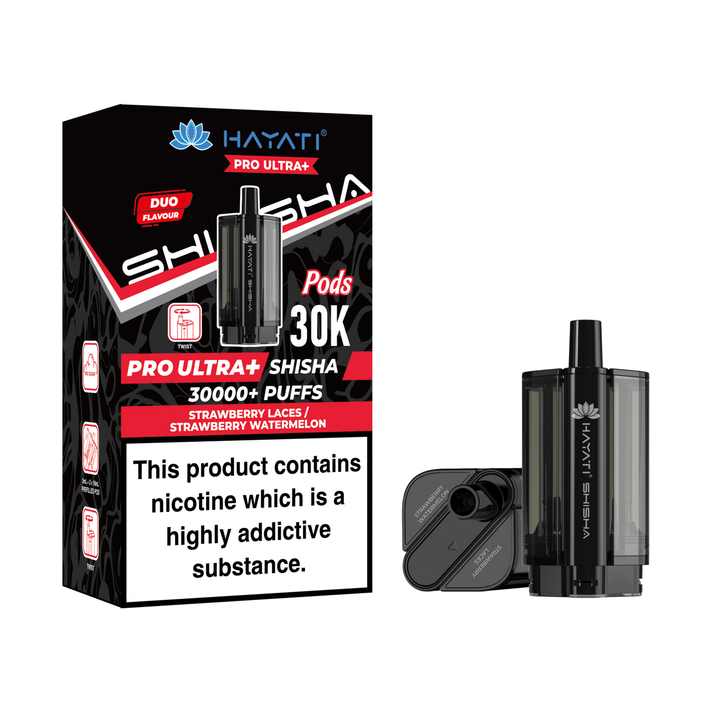 bulk wholesale Hayati Pro Ultra Plus Shisha 30k Prefilled Pods Box of 5 - Double Apple/Double Apple