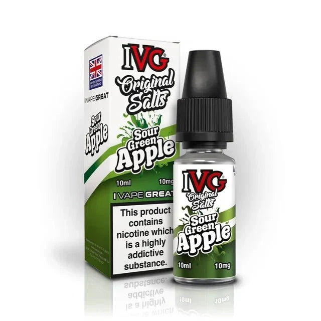 bulk wholesale IVG Original Nic Salts E-liquids 10ml Box of 10 - Sour Green Apple