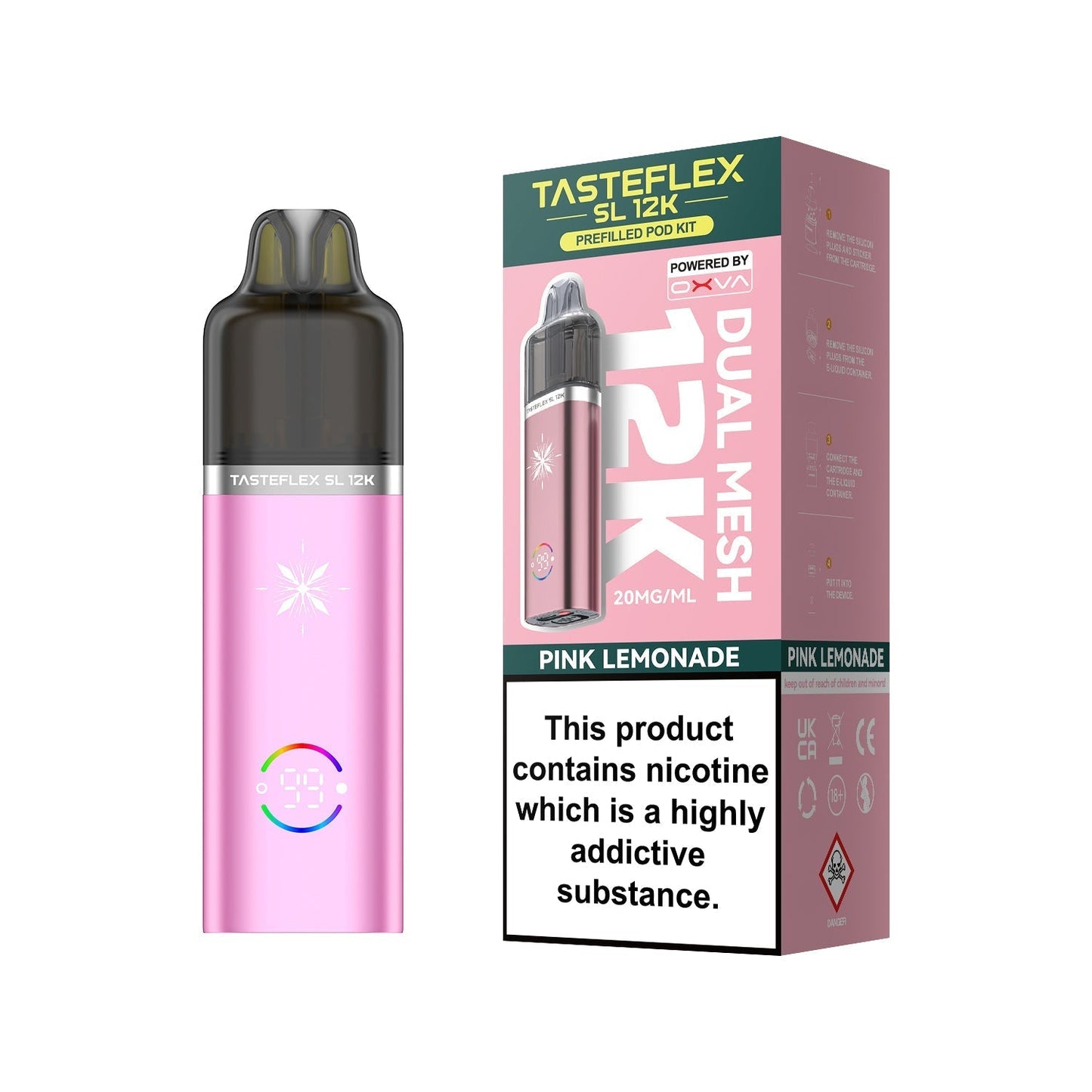 Buy Oxva Tasteflex SL 12k Prefilled Pod Kit Box of 5 Pink Lemonade