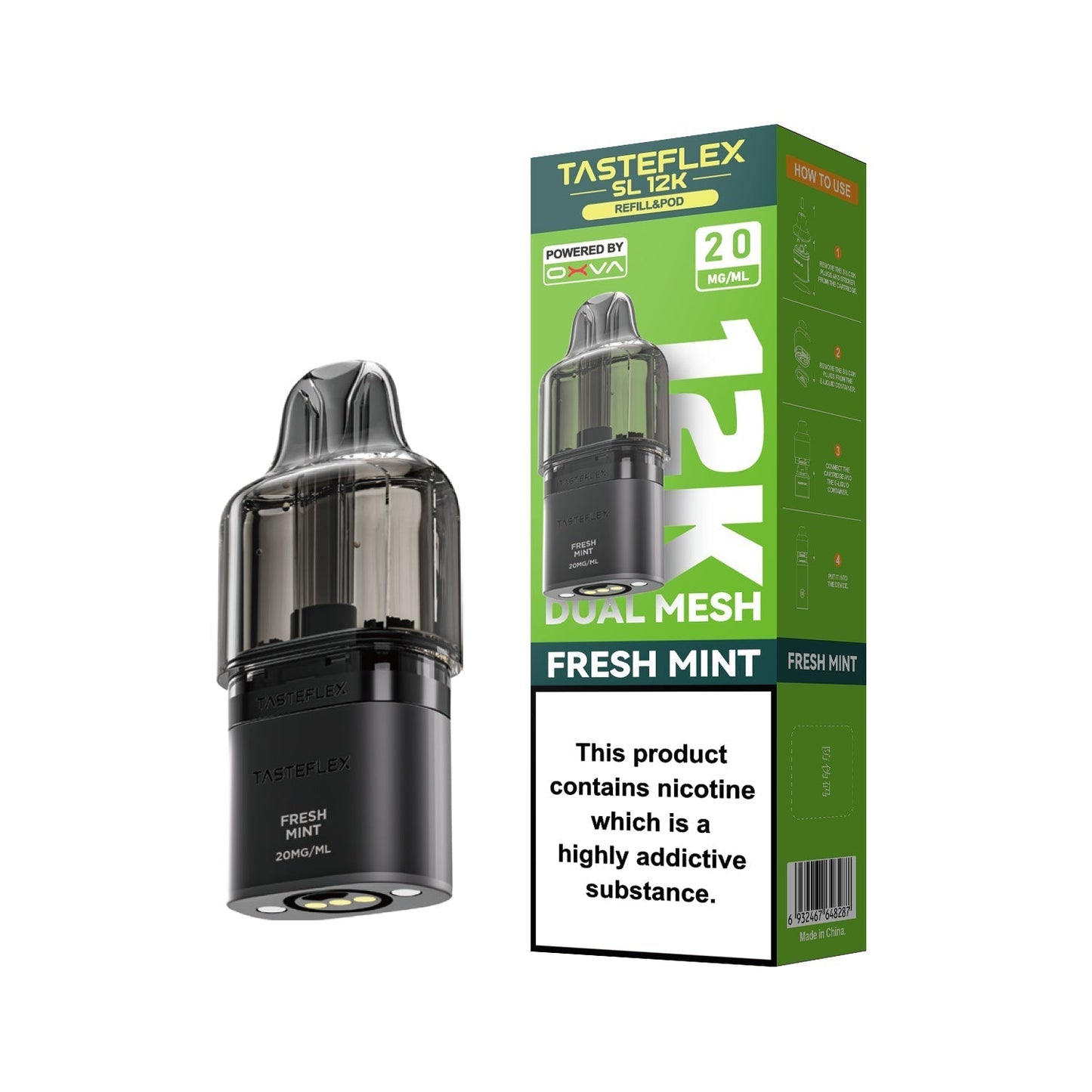 Buy Oxva Tasteflex SL 12k Prefilled Pods Box of 5 Fresh Mint