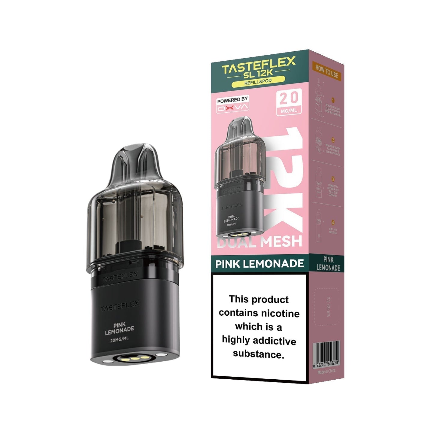 Buy Oxva Tasteflex SL 12k Prefilled Pods Box of 5 Pink Lemonade