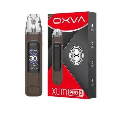 Buy Oxva Xlim Pro 3 Pod Vape Kit Brown Leather