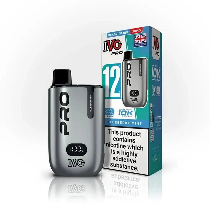 Buy IVG Pro 10K Prefilled Vape Pod Kit Box of 5 Blueberry Mint