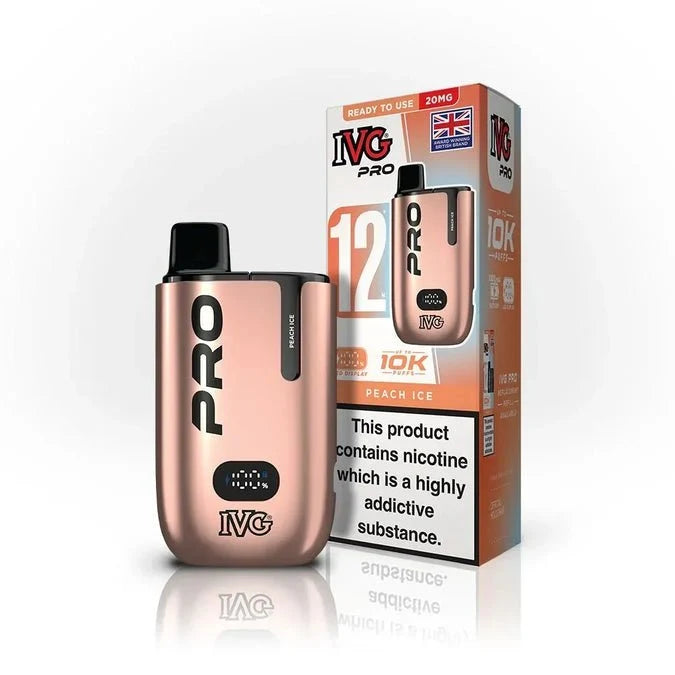 Buy IVG Pro 10K Prefilled Vape Pod Kit Box of 5 Peach Ice