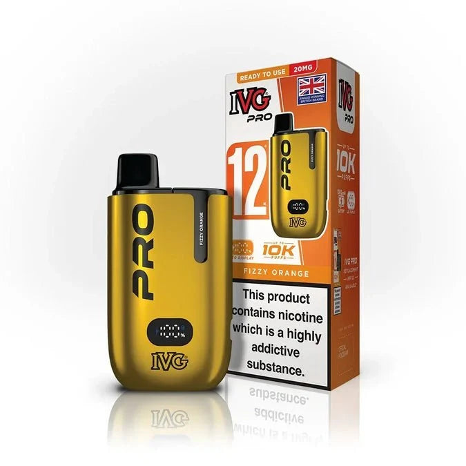 Buy IVG Pro 10K Prefilled Vape Pod Kit Box of 5 Fizzy Orange
