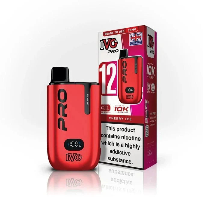 Buy IVG Pro 10K Prefilled Vape Pod Kit Box of 5 Cherry Ice