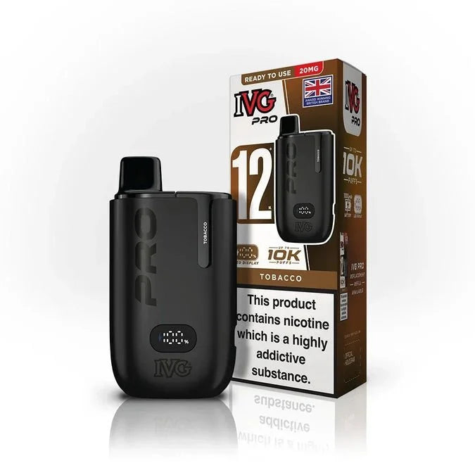Buy IVG Pro 10K Prefilled Vape Pod Kit Box of 5 Tobacco