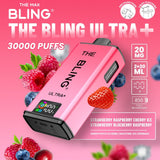 Buy The Bling Ultra Plus 30k Prefilled Vape Pod Kit Box of 5 Strawberry Raspberry Cherry Ice Strawberry Blueberry Raspberry