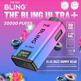 Buy The Bling Ultra Plus 30k Prefilled Vape Pod Kit Box of 5 Blue Razz Gummy Bear