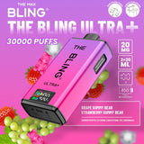 Buy The Bling Ultra Plus 30k Prefilled Vape Pod Kit Box of 5 Grape Gummy Bear Strawberry Gummy Bear