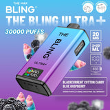 Buy The Bling Ultra Plus 30k Prefilled Vape Pod Kit Box of 5 Blackcurrant Cotton Candy Blue Raspberry
