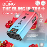 Buy The Bling Ultra Plus 30k Prefilled Vape Pod Kit Box of 5 Cherry Watermelon Watermelon Ice