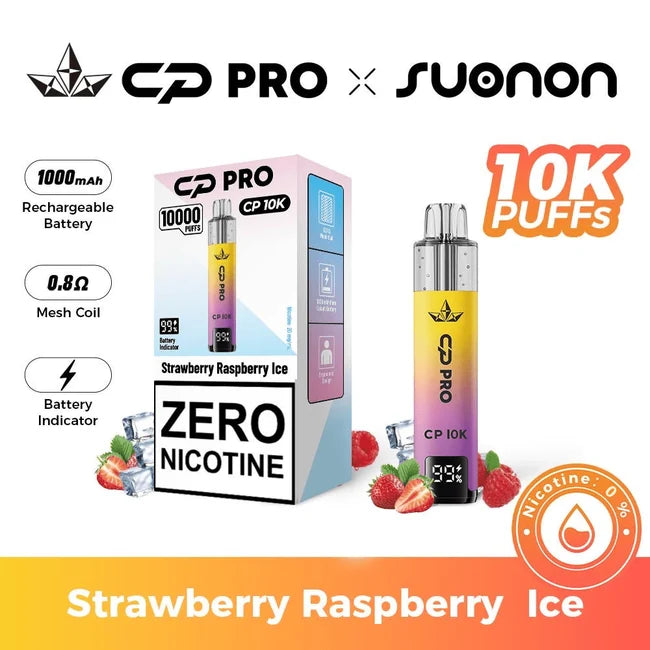 Buy CP PRO CP 10K Kit – 0mg Nicotine Box of 5 Strawberry Raspberry Ice