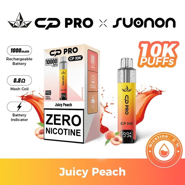 Buy CP PRO CP 10K Kit – 0mg Nicotine Box of 5 Juicy Peach