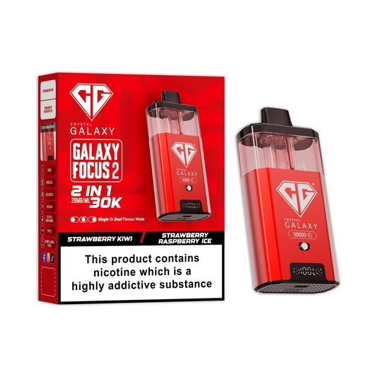 Buy Crystal Galaxy Focus 2 Prefilled 2 in 1 Pod Kit Pack of 5 Strawberry Kiwi Strawberry Raspberry