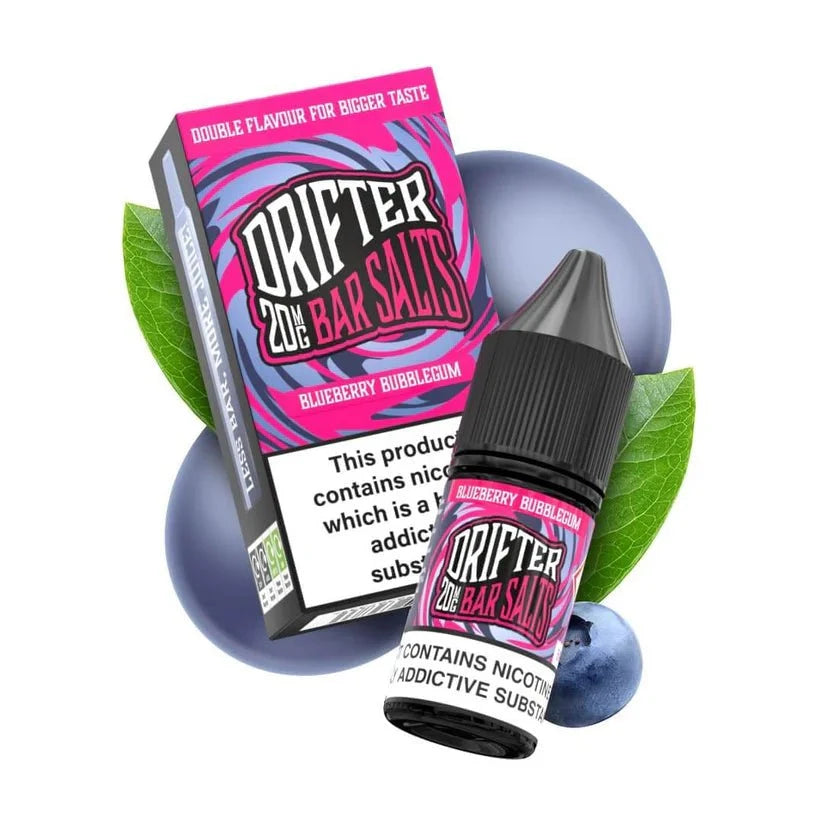 Buy Drifter Bar Nic Salt 10ml E-Liquid Box of 5 Blueberry Bubblegum