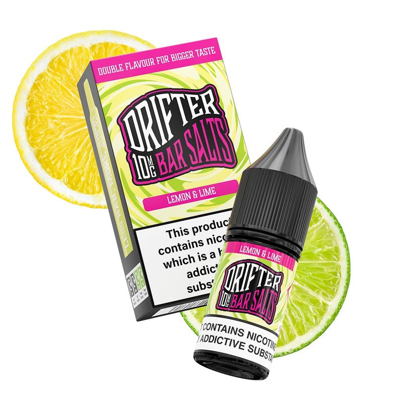 Buy Drifter Bar Nic Salt 10ml E-Liquid Box of 5 Lemon Lime