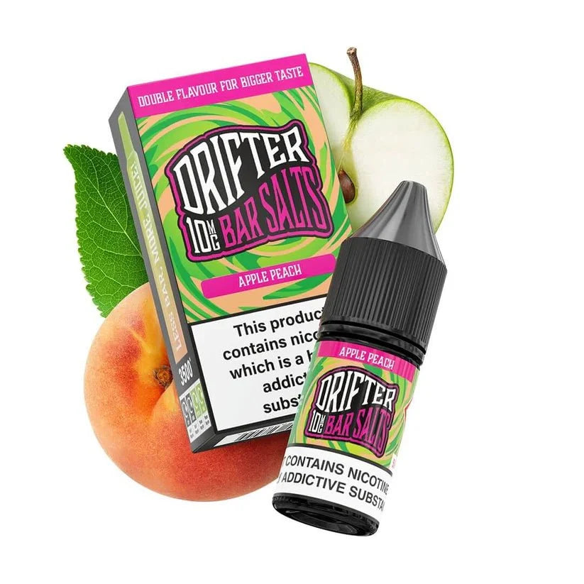 Buy Drifter Bar Nic Salt 10ml E-Liquid Box of 5 Apple Peach
