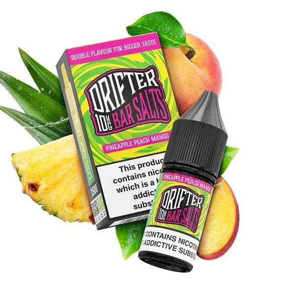 Buy Drifter Bar Nic Salt 10ml E-Liquid Box of 5 Pineapple Peach Mango