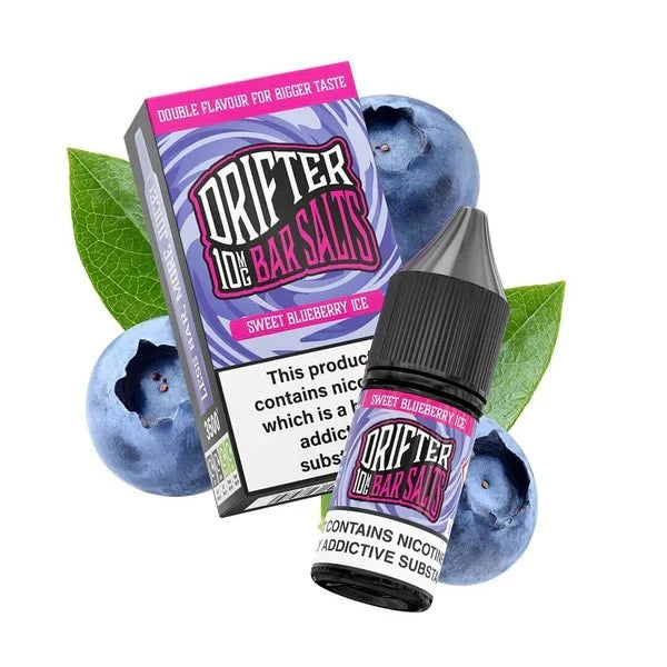 Buy Drifter Bar Nic Salt 10ml E-Liquid Box of 5 Sweet Blueberry Ice