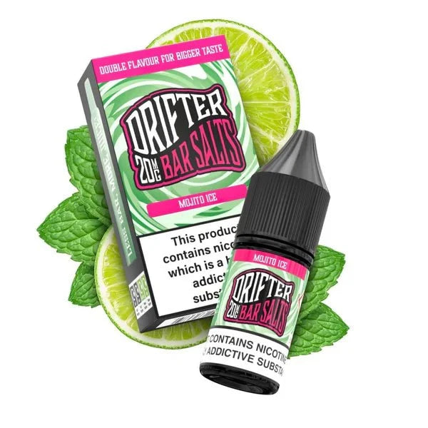 Buy Drifter Bar Nic Salt 10ml E-Liquid Box of 5 Mojito Ice