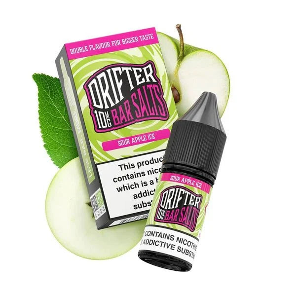 Buy Drifter Bar Nic Salt 10ml E-Liquid Box of 5 Sour Apple