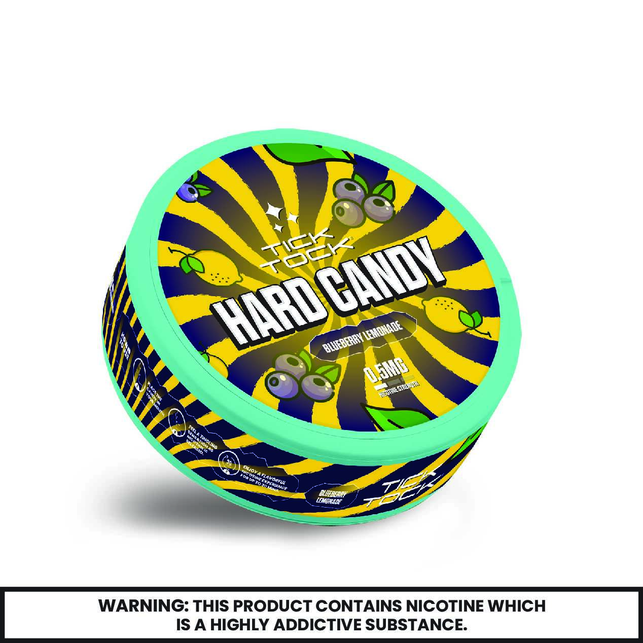 Buy Tick Tock Nicotine Hard Candy 0.5mg - Pack of 5 Blueberry Lemonade