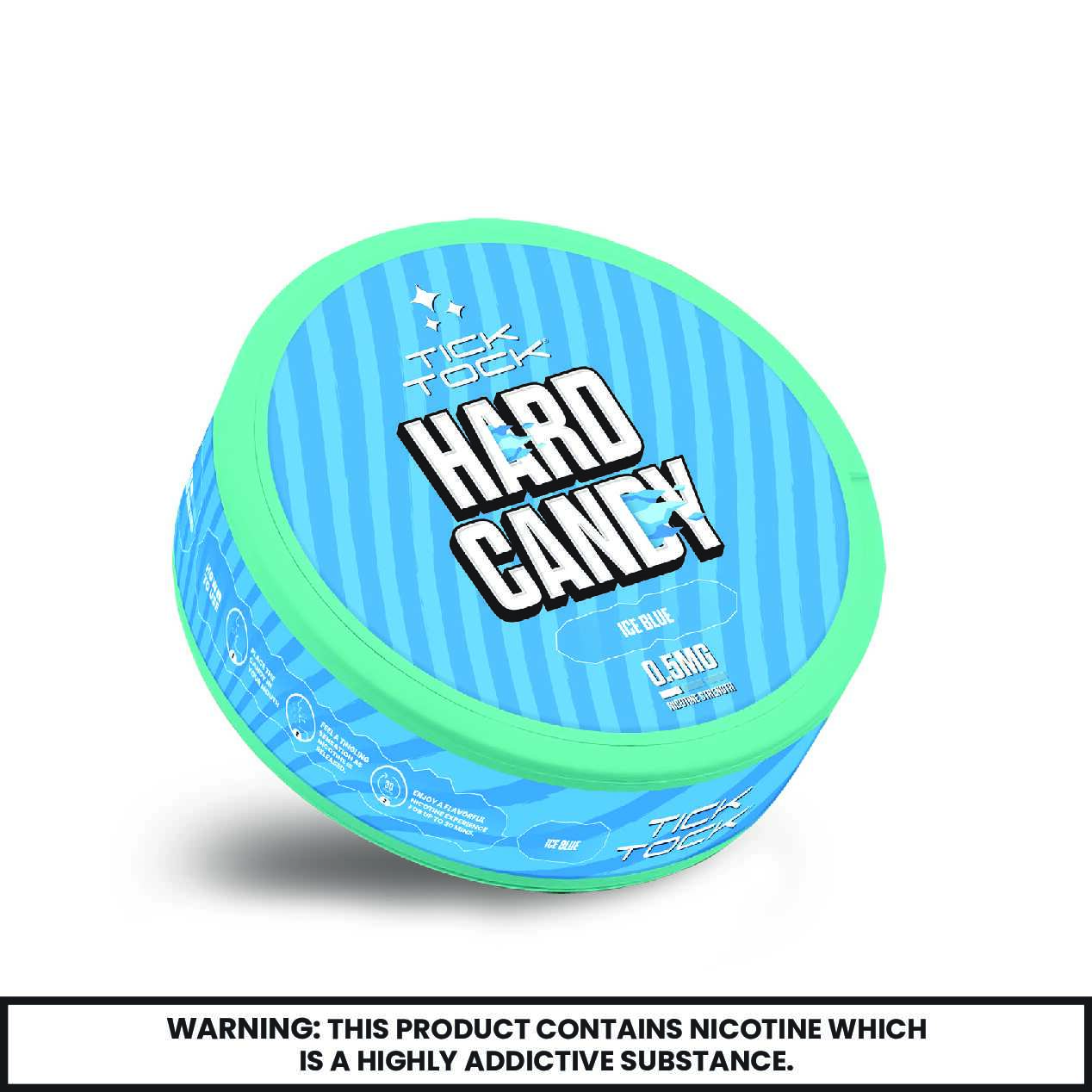 Buy Tick Tock Nicotine Hard Candy 0.5mg - Pack of 5 Ice Blue