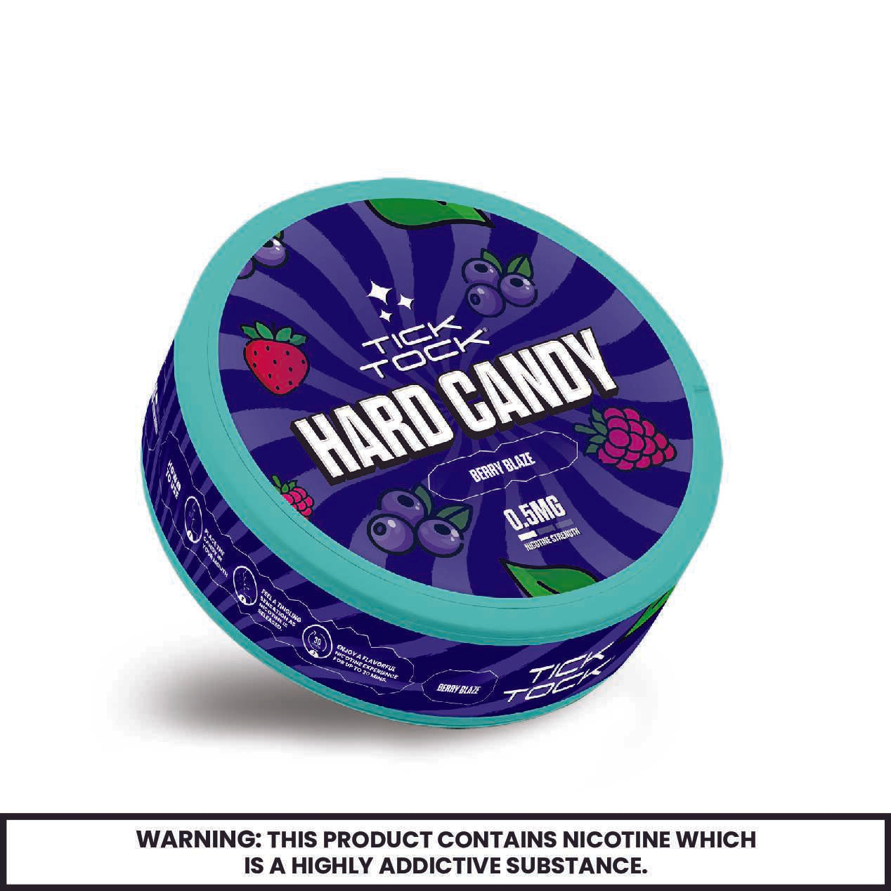 Buy Tick Tock Nicotine Hard Candy 0.5mg - Pack of 5 Berry Blaze