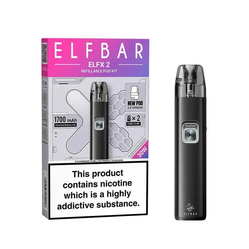 Elf Bar ELFX 2 Vape Pod Kit - Matte Black