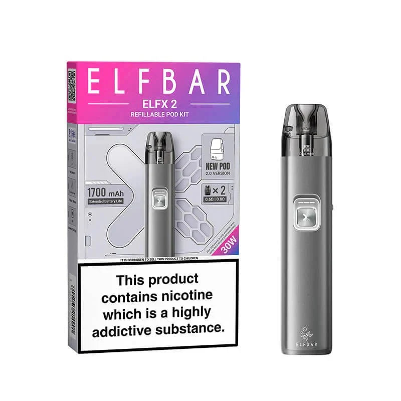 Elf Bar ELFX 2 Vape Pod Kit - Space Grey