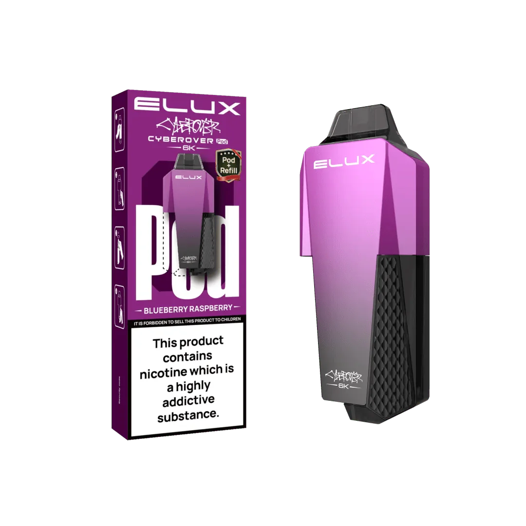 Buy Elux Cyberover 6000 Replacement Pods - Box of 5 Blueberry Raspberry