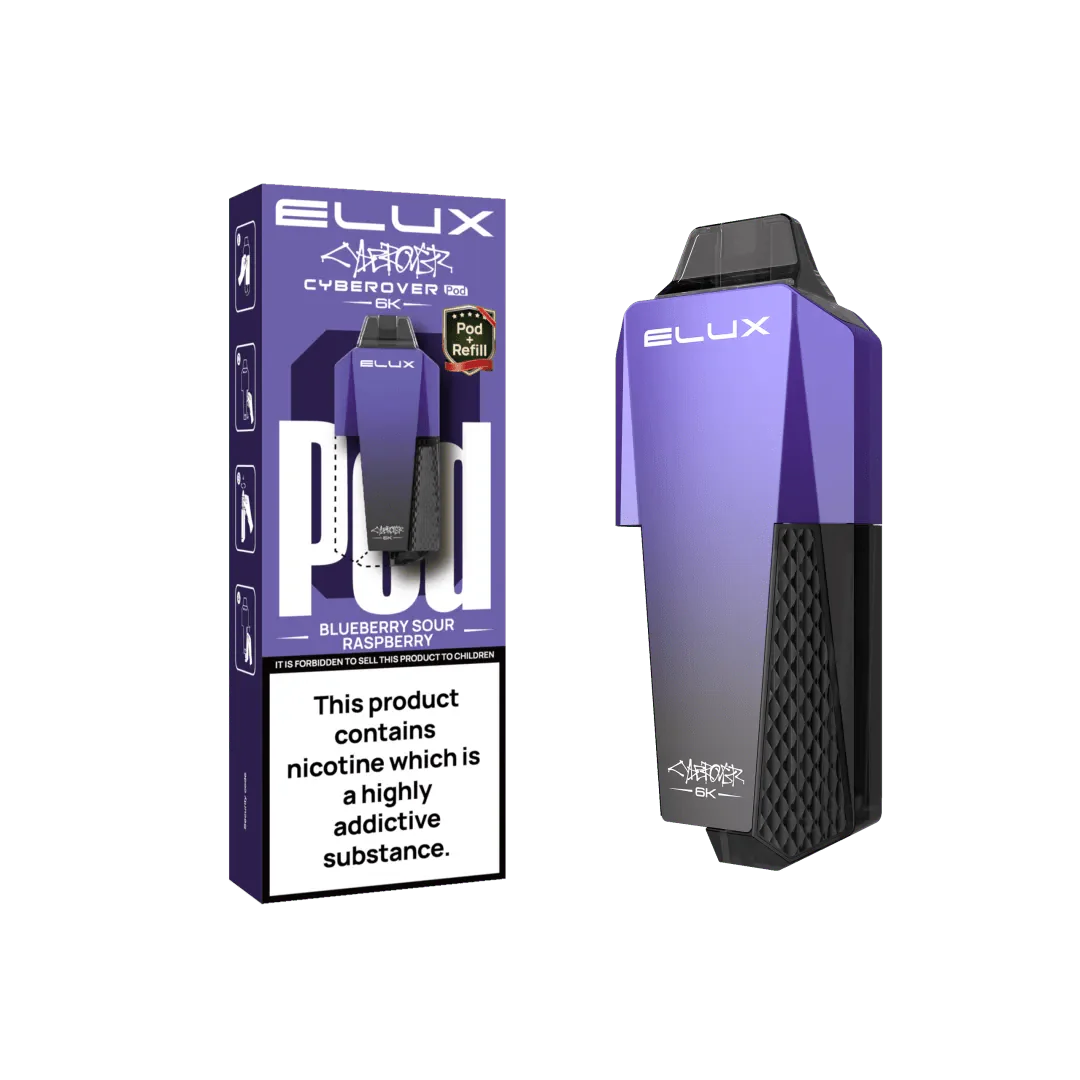 Buy Elux Cyberover 6000 Replacement Pods - Box of 5 Blueberry Sour Raspberry