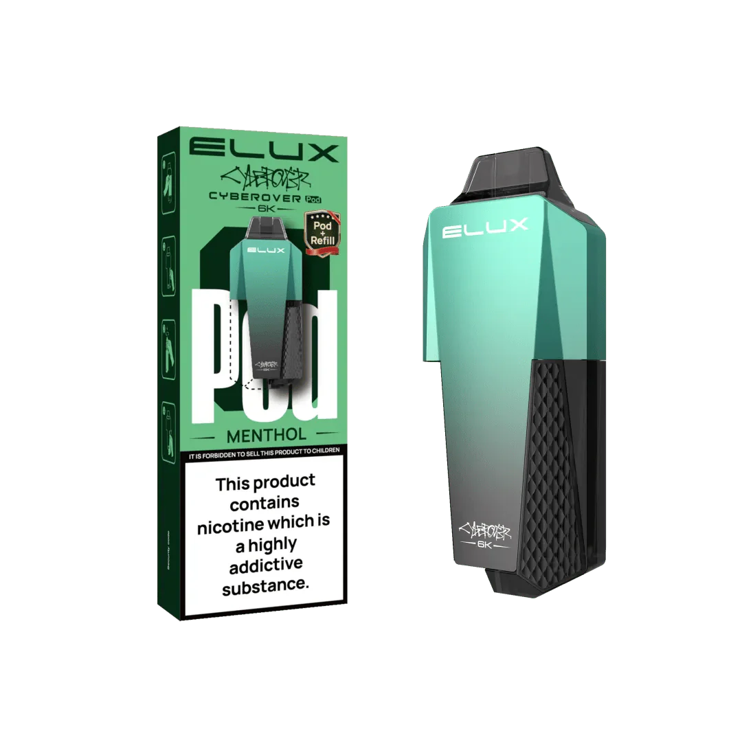 Buy Elux Cyberover 6000 Replacement Pods - Box of 5 Menthol