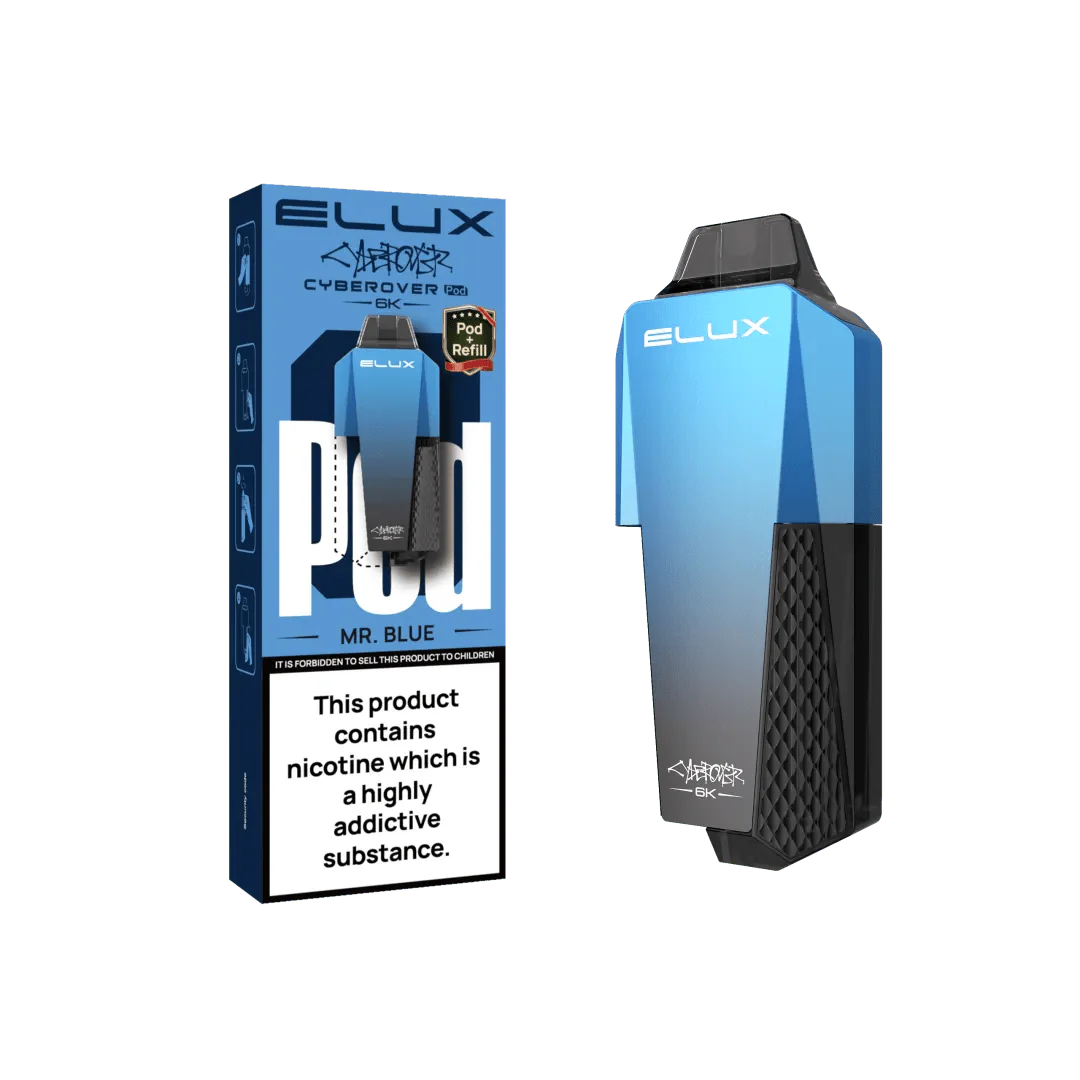 Buy Elux Cyberover 6000 Replacement Pods - Box of 5 Mr Blue