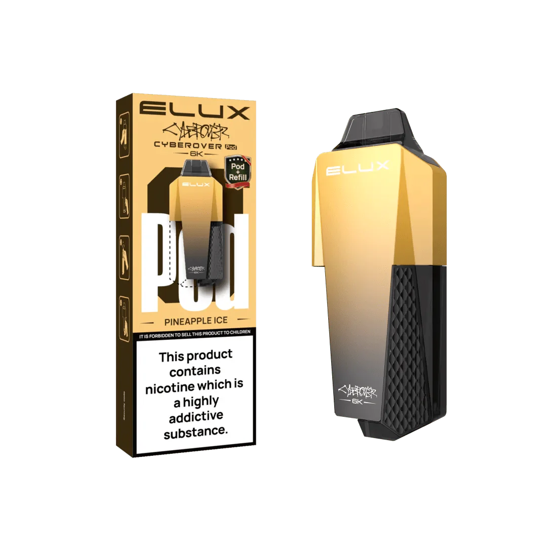 Buy Elux Cyberover 6000 Replacement Pods - Box of 5 Pineapple Ice