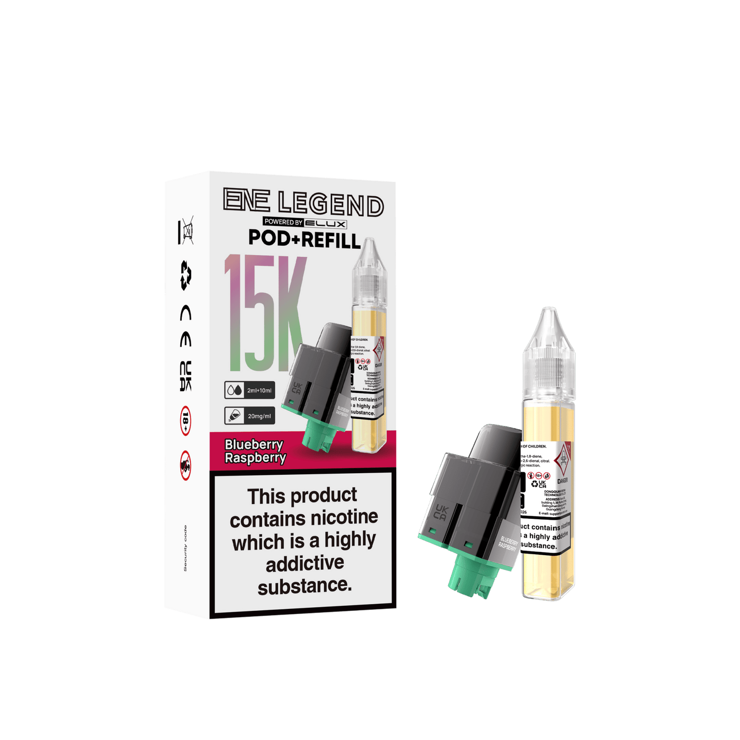 Buy Elux ENE Legend 15k Replacement Pods Pack of 5 Blueberry Raspberry